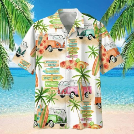 Camper Van And Beach Hawaiian Shirt