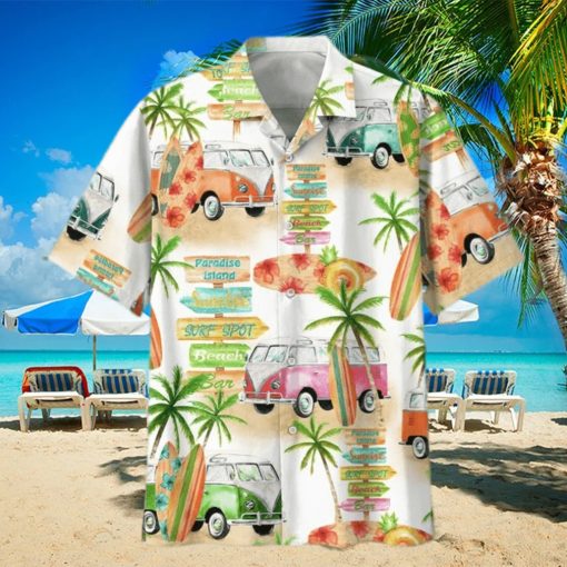 Camper Van And Beach Hawaiian Shirt