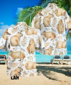 Capybara Summer Aloha Beach Hawaiian Shirt