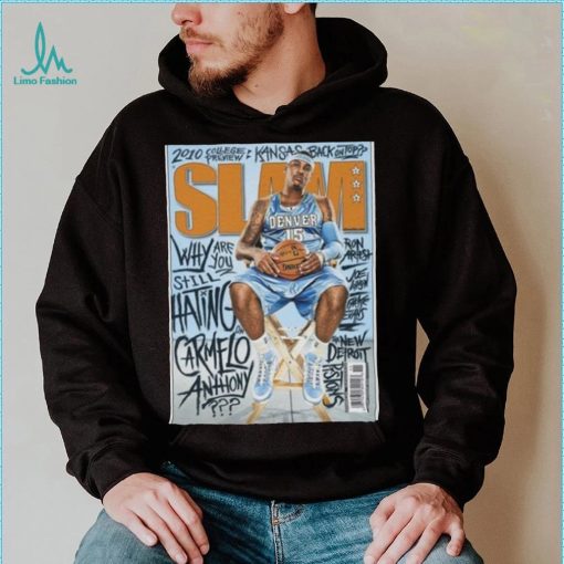 Carmelo Anthony Denver Nuggets Slam Cover NBA Tee Shirt