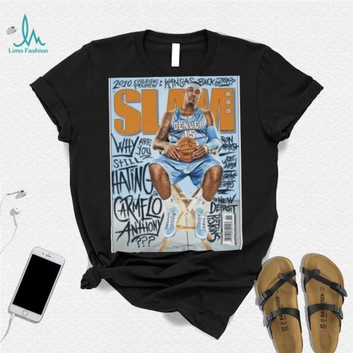 Carmelo Anthony Denver Nuggets Slam Cover NBA Tee Shirt