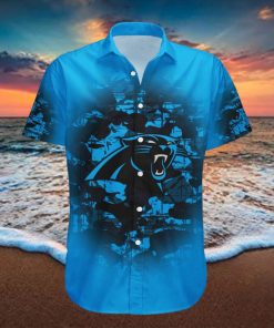 Carolina Panthers NFL Camouflage Vintage Hawaiian Shirt