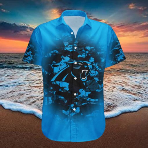 Carolina Panthers NFL Camouflage Vintage Hawaiian Shirt