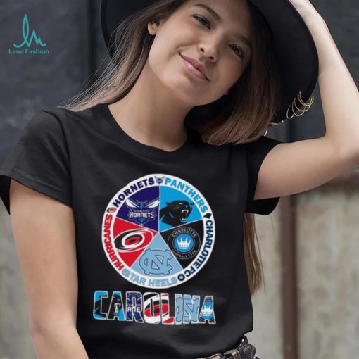 Carolina Sport team Carolina Hornets Panthers Charlotte Fc Tar Heels and Hurricanes shirt
