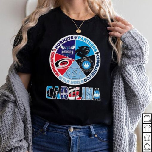 Carolina Sport team Carolina Hornets Panthers Charlotte Fc Tar Heels and Hurricanes shirt