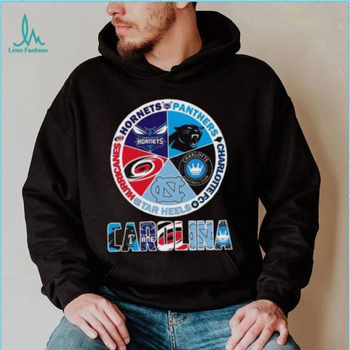 Carolina Sport team Carolina Hornets Panthers Charlotte Fc Tar Heels and Hurricanes shirt