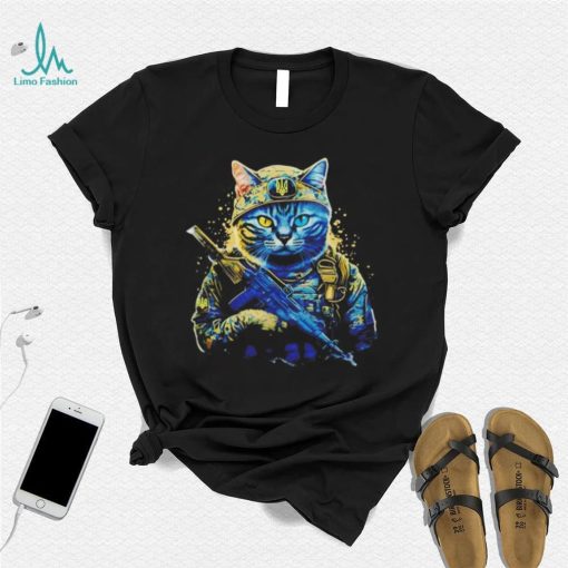Cat Military Warrior Ukraine Shirt