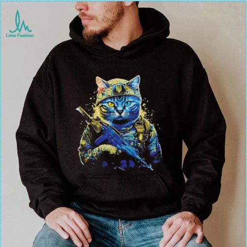 Cat Military Warrior Ukraine Shirt