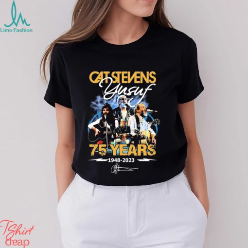 Cat Stevens Yusuf 75 Years 1948 2023 Signatures Shirt