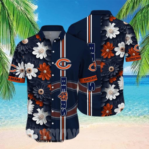 Chicago Bears NFL Flower 3D Hawaiian Shirt