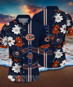 Chicago Bears NFL Flower 3D Hawaiian Shirt