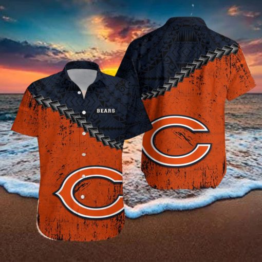 Chicago Bears NFL Polynesian Tattoo Hawaiian Shirt