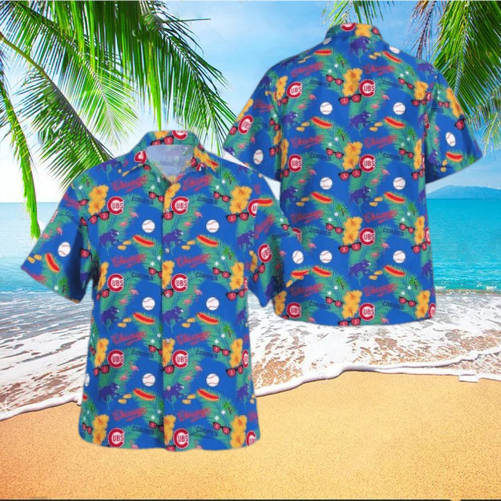 Chicago Cubs MLB Custom Name And Number Summer 3D Hawaiian Shirt - Limotees