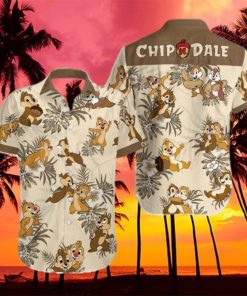 Chip And Dale Hibiscus Hawaiian Shirt