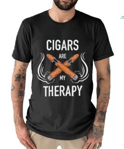 Cigars are my therapy logo shirt