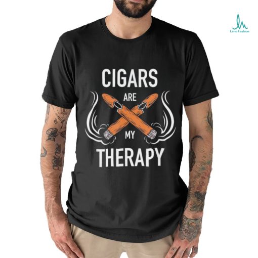 Cigars are my therapy logo shirt