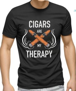 Cigars are my therapy logo shirt