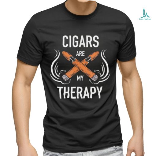 Cigars are my therapy logo shirt