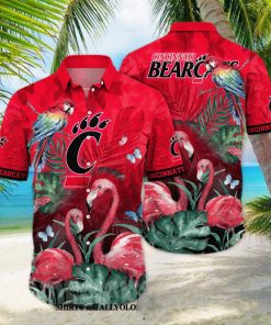 Cincinnati Bearcats NCAA Flower Full Printed 3D Hawaiian Shirt