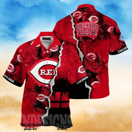 Cincinnati Reds MLB Floral Full Print Unisex Hawaiian Shirt