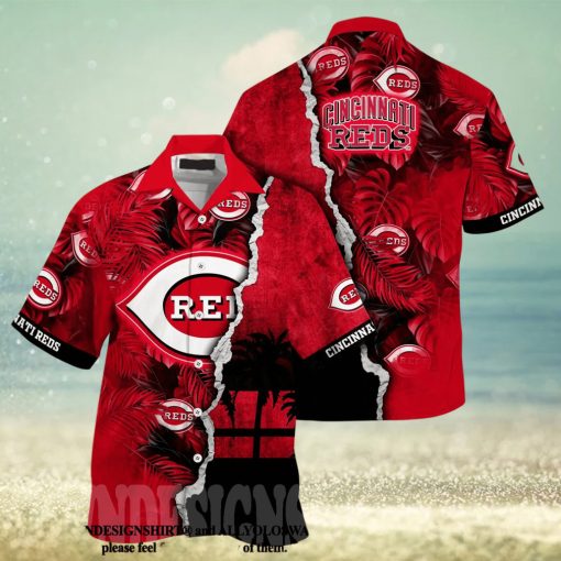 Cincinnati Reds MLB Floral Full Print Unisex Hawaiian Shirt