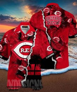 Cincinnati Reds MLB Floral Full Print Unisex Hawaiian Shirt