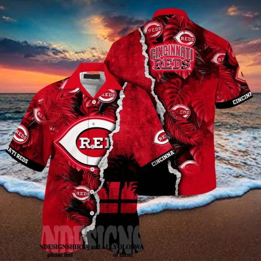 Cincinnati Reds MLB Floral Full Print Unisex Hawaiian Shirt