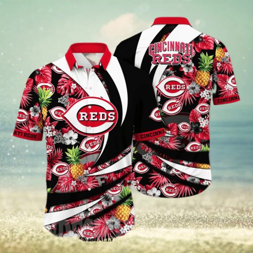 Cincinnati Reds MLB Flower Full Printing Hawaiian Shirt