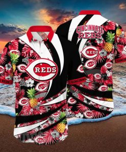 Cincinnati Reds MLB Flower Full Printing Hawaiian Shirt