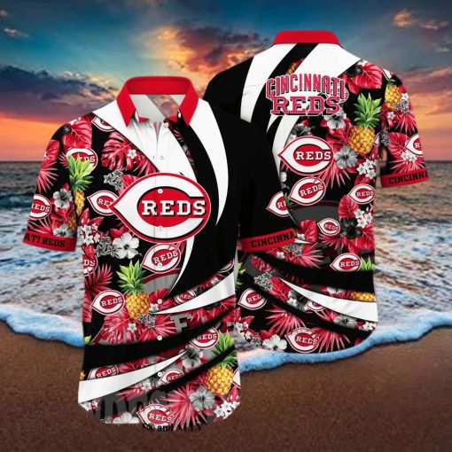 Cincinnati Reds MLB Flower Full Printing Hawaiian Shirt