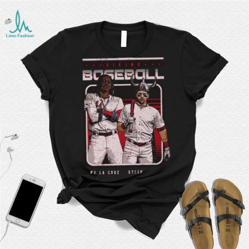 Cincinnati Reds Spencer Steer and Elly De La Cruz viking baseball shirt