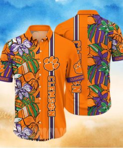 Clemson Tigers NCAA Floral Full Print 3D Hawaiian Shirt