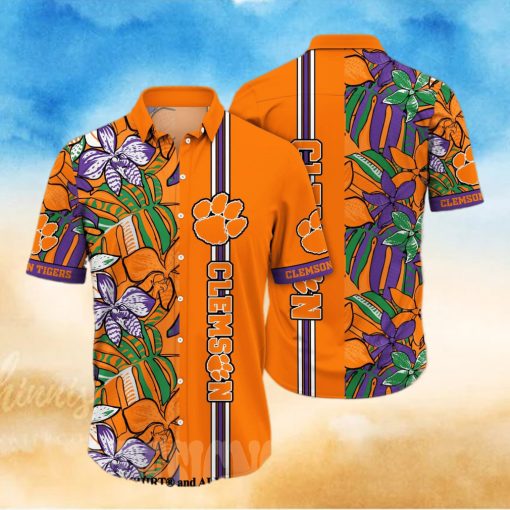 Clemson Tigers NCAA Floral Full Print 3D Hawaiian Shirt