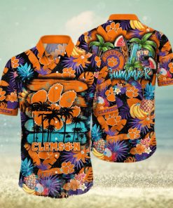 Clemson Tigers NCAA Floral Full Printed 3D Hawaiian Shirt