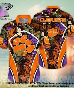 Clemson Tigers NCAA Floral Full Printing Hawaiian Shirt