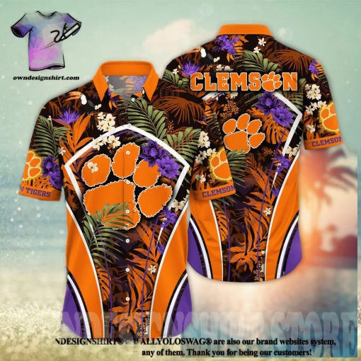 Clemson Tigers NCAA Floral Full Printing Hawaiian Shirt