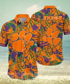 Clemson Tigers NCAA Flower Full Print 3D Hawaiian Shirt