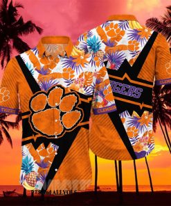 Clemson Tigers NCAA Flower Unisex Full Printed Hawaiian Shirt