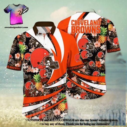 Cleveland Browns NFL Flower All Over Printed 3D Hawaiian Shirt