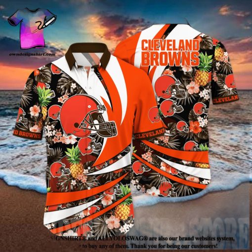 Cleveland Browns NFL Flower All Over Printed 3D Hawaiian Shirt