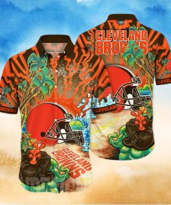 Cleveland Browns NFL Flower Full Printing 3D Hawaiian Shirt