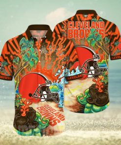 Cleveland Browns NFL Flower Full Printing 3D Hawaiian Shirt