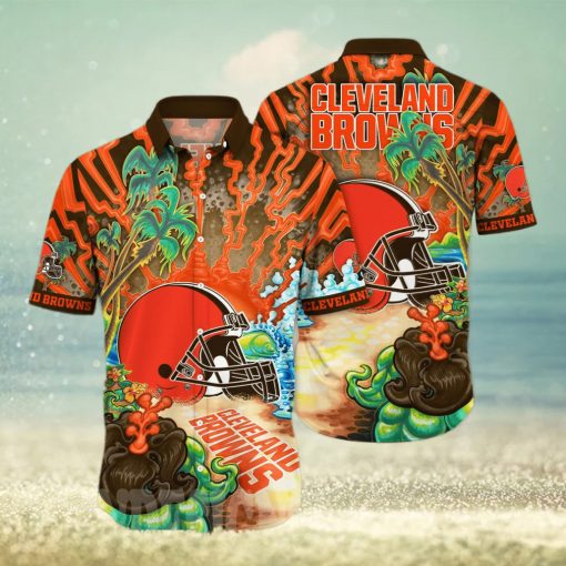 Cleveland Browns NFL Flower Full Printing 3D Hawaiian Shirt