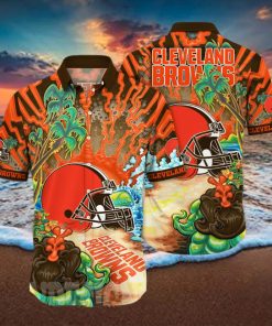 Cleveland Browns NFL Flower Full Printing 3D Hawaiian Shirt