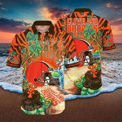 Cleveland Browns NFL Flower Full Printing 3D Hawaiian Shirt