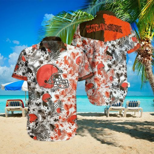 Cleveland Browns Nfl Beach Shirt Graphic Floral Pattern Print This Summer Hawaiian Shirt Luzgear – Family Gift Ideas That Everyone Will Enjoy