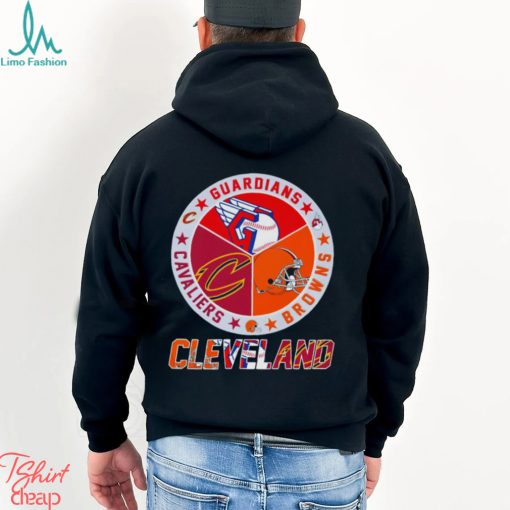 Cleveland Guardians Cleveland Browns Cleveland Cavaliers logo Cleveland city 2023 shirt