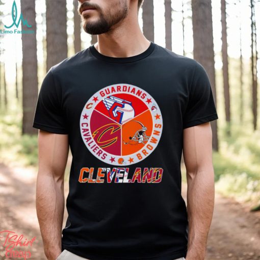 Cleveland Guardians Cleveland Browns Cleveland Cavaliers logo Cleveland city 2023 shirt