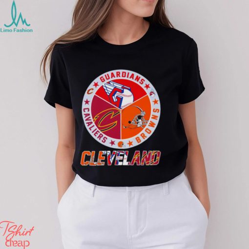 Cleveland Guardians Cleveland Browns Cleveland Cavaliers logo Cleveland city 2023 shirt