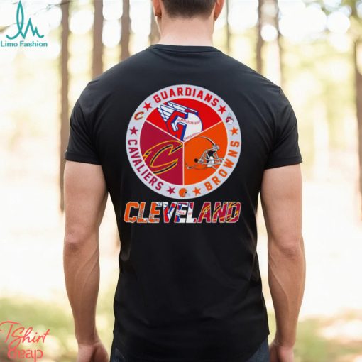 Cleveland Guardians Cleveland Browns Cleveland Cavaliers logo Cleveland city 2023 shirt
